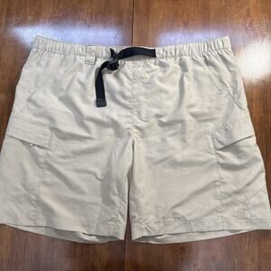 The North Face Hiking Shorts Mens XXL Inner Liner Polyester Khaki ARPF 9 In